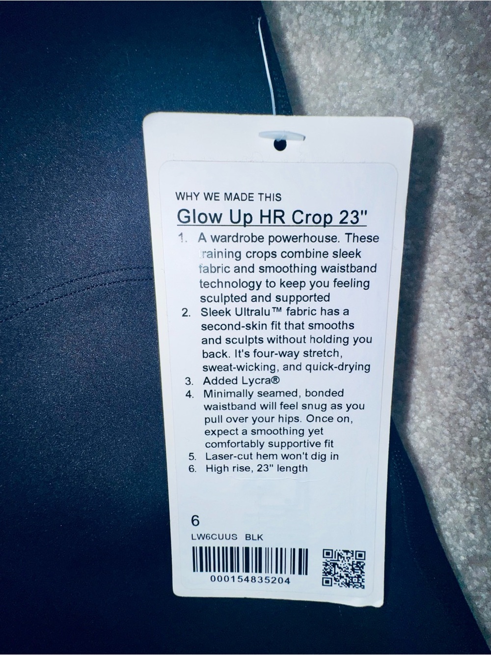 lululemon athletica Glow Up HR Crop 23" - Black